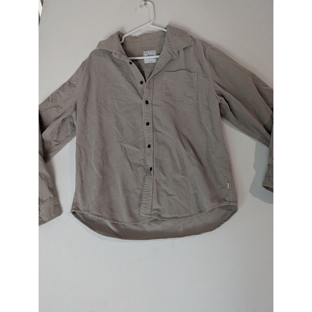 Katin Corduroy Shirt Mens M Tan Long Sleeve Cotton Button Up Pocket Outdoor Read